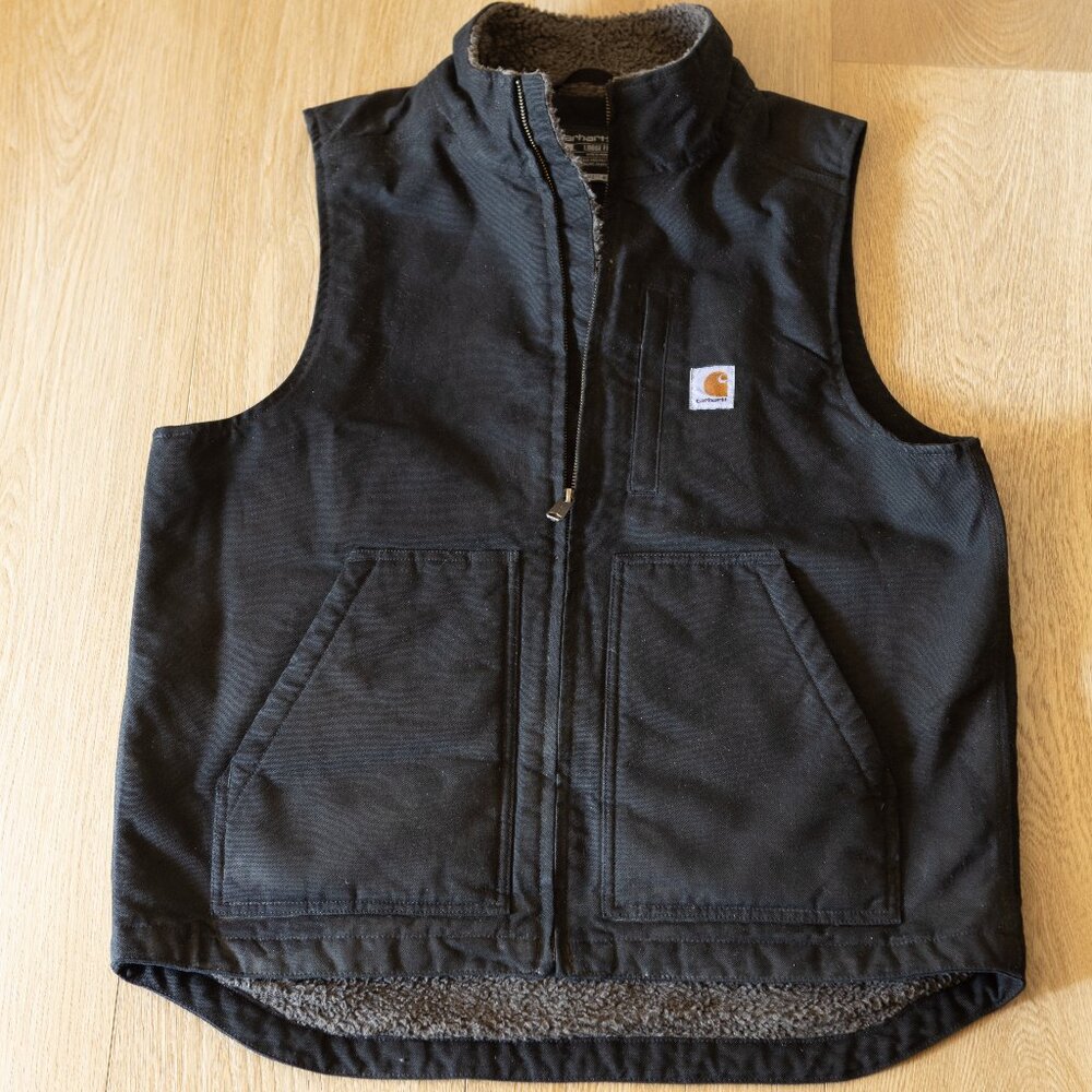 CARHARTT Tin Cloth Rugged Waxed Vest Size Medium